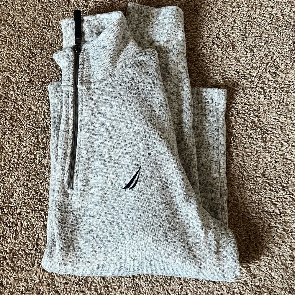 Mens Nautica quarter zip sweater.